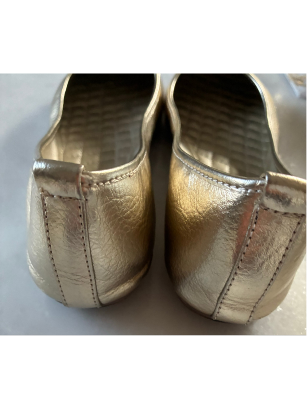 MIA Gold Quilted Ballet Flats women Size 10 - Picture 3 of 5
